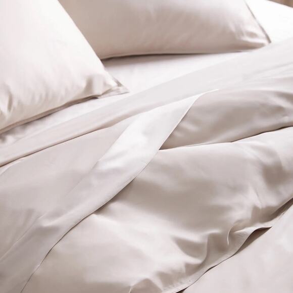 Quince Bamboo Duvet Cover Set Sand Beige Size Full/Queen - Picture 14 of 16